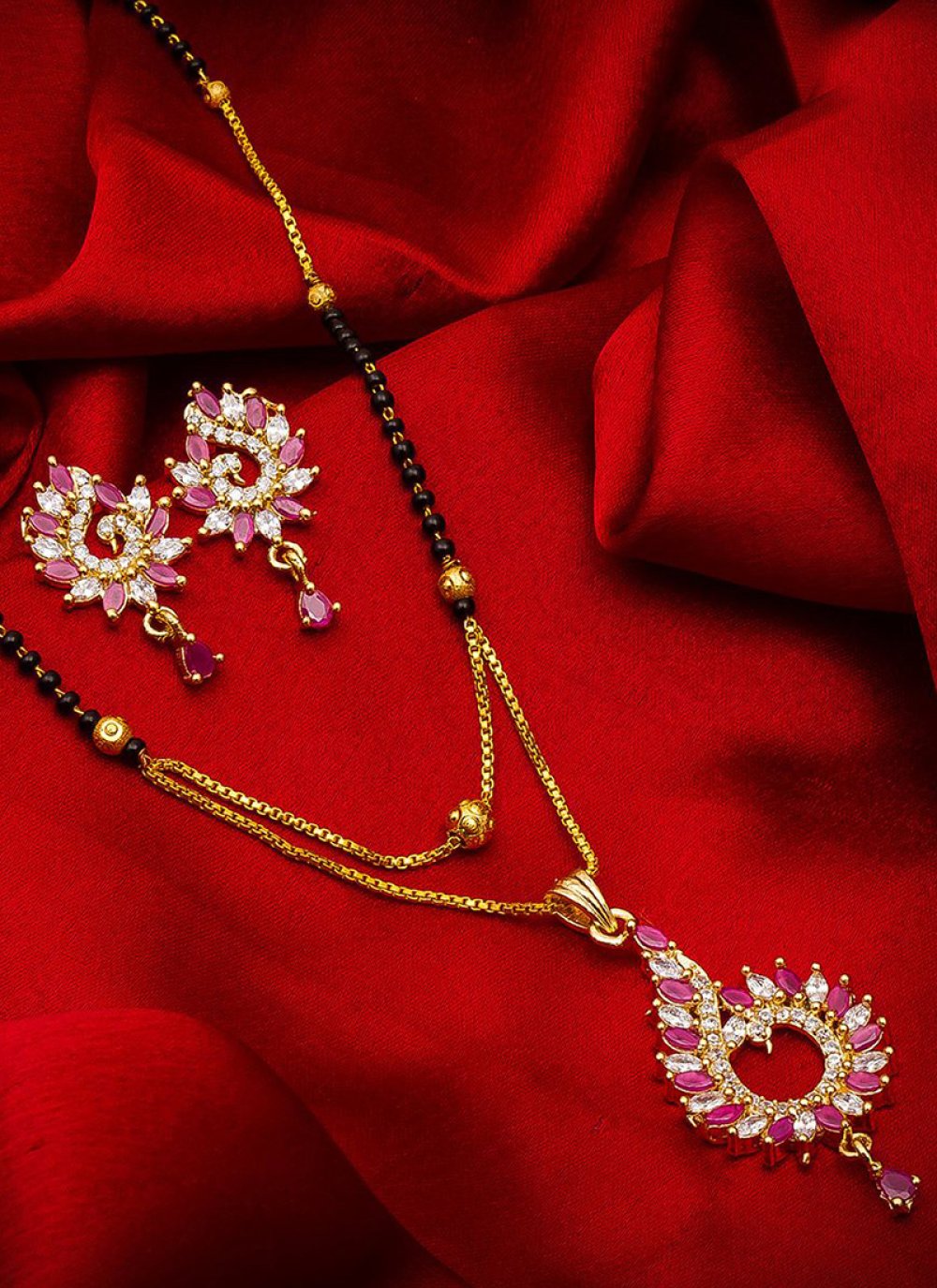 Buy Stone Work Gold Mangalsutra Online 142601