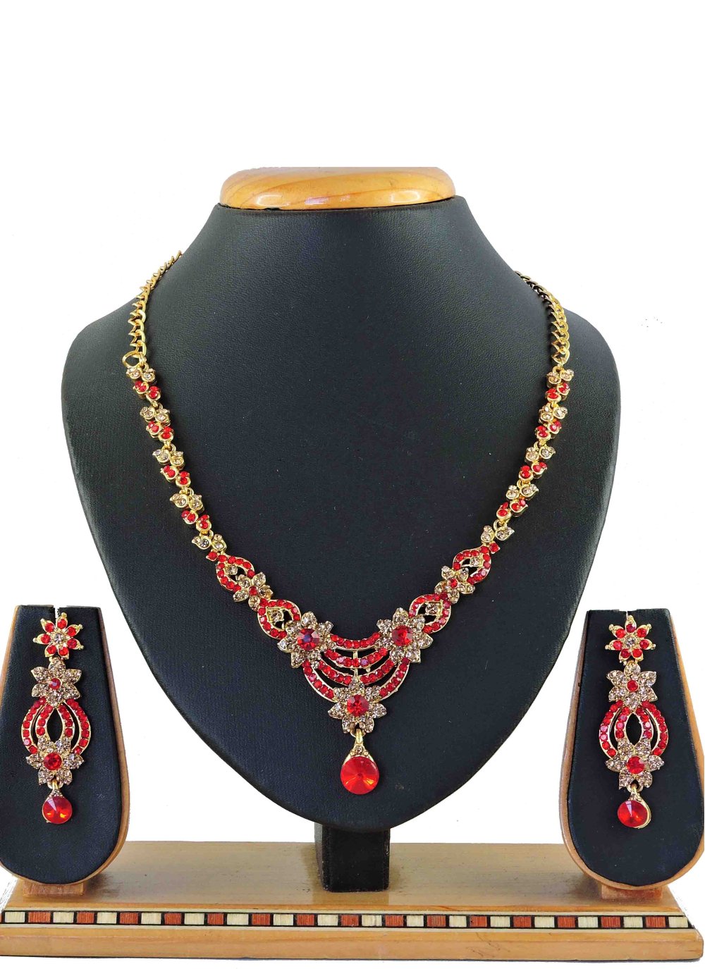 Buy Stone Work Gold Necklace Set : 167372