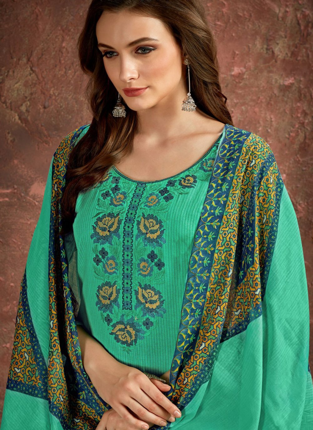 Buy Teal Casual Pant Style Suit Online