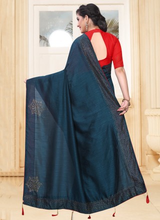 Teal Stone Classic Saree