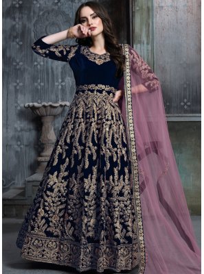 Velvet Resham Anarkali Salwar Kameez