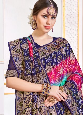 Weaving Multi Colour Contemporary Saree