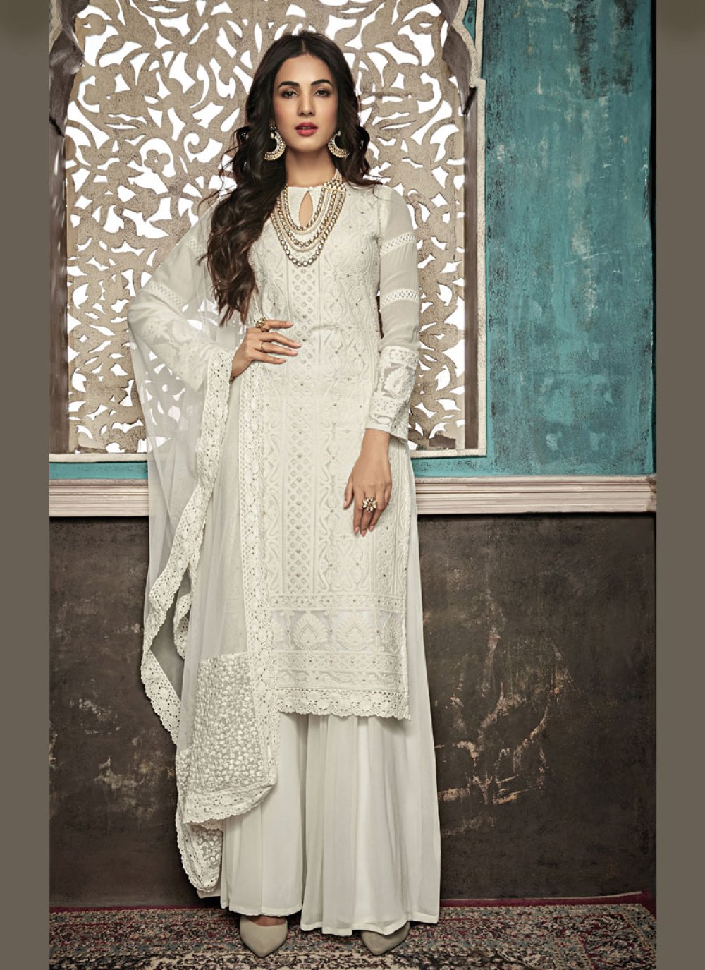 beautiful white salwar suit