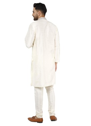 White Embroidered Kurta Pyjama