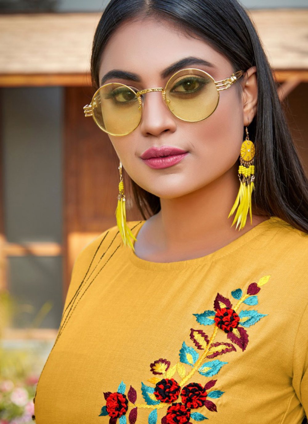 Buy Online Yellow Color Designer Kurti : 149774