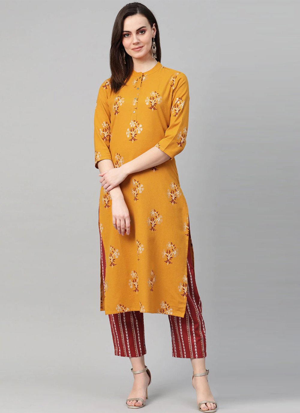 yellow cotton salwar