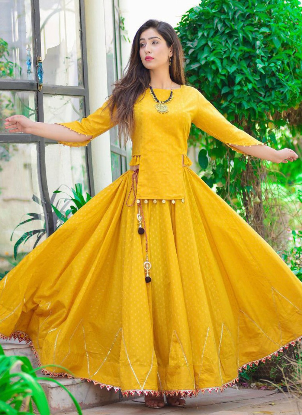 Yellow sale kurti dress