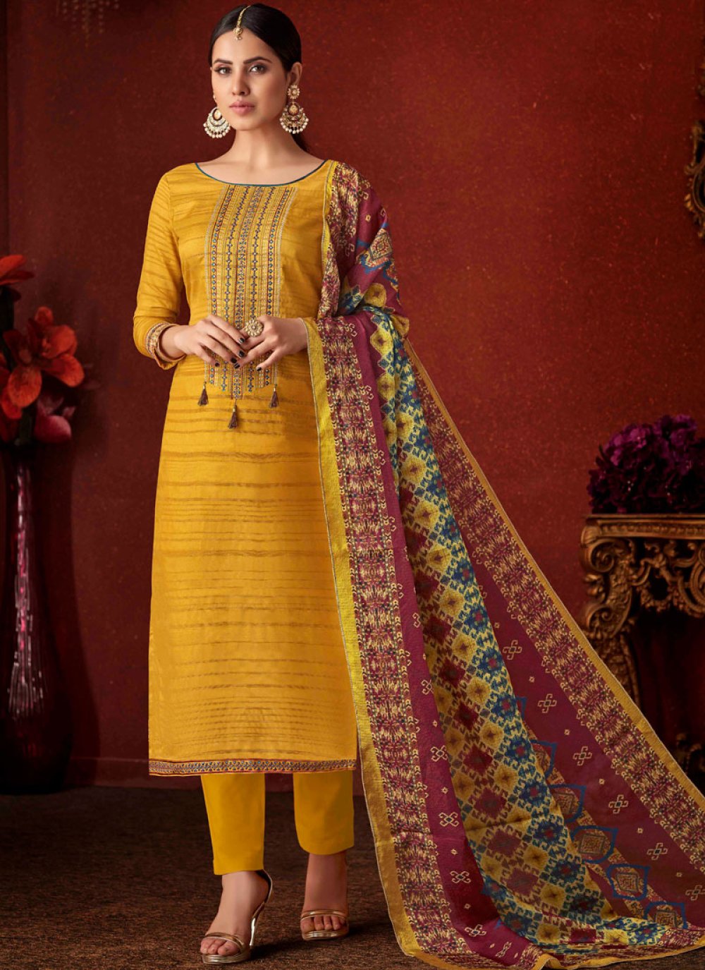 Yellow Color Haldi-mehndi Function Wear Designer Shalwar Kameez  Palazzo-pant Suits Heavy Embroidery Work Stylish Salwar Kameez Dupatta Dress  - Etsy