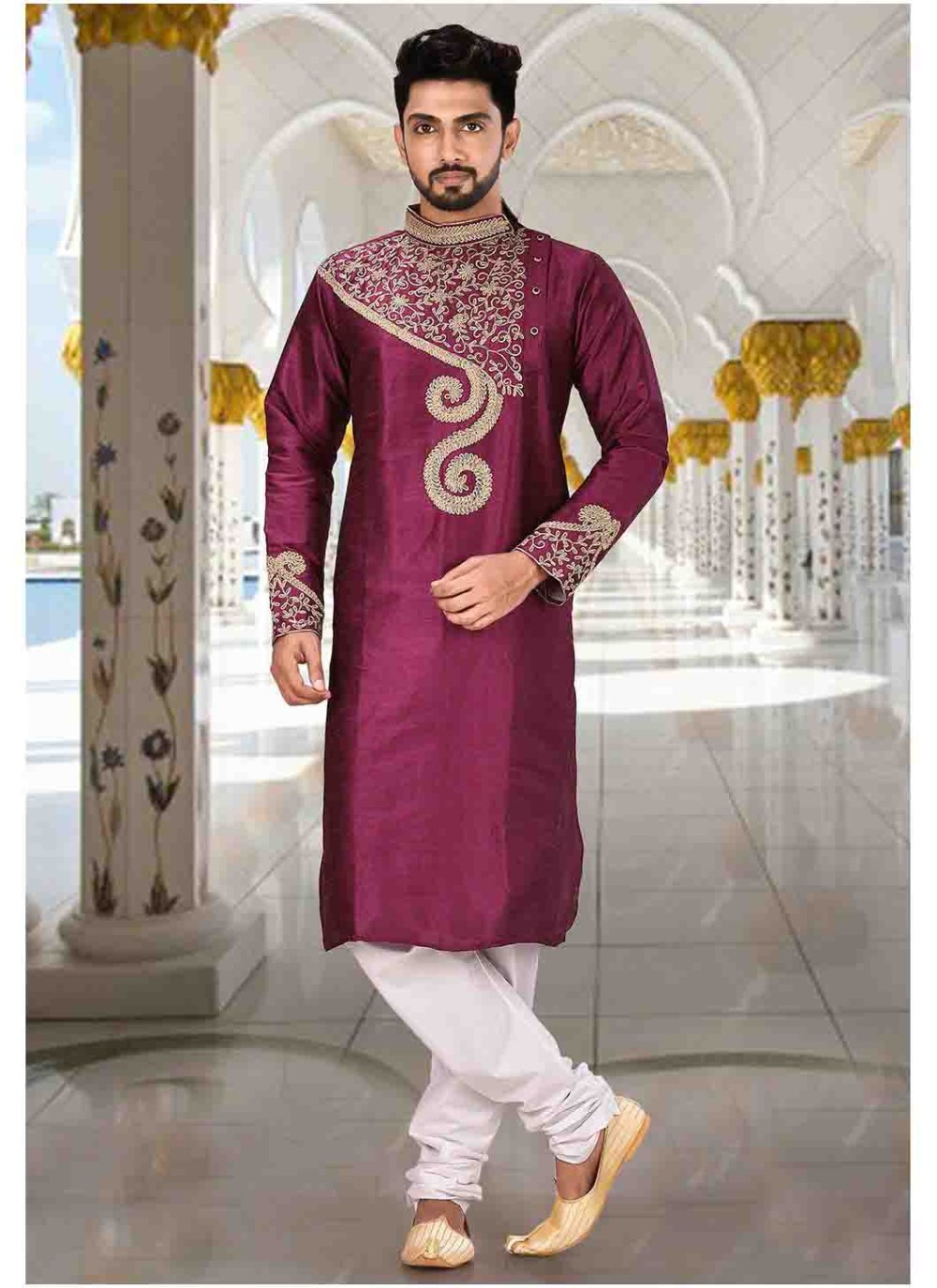 Dupion silk kurta discount pajama