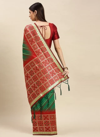 Banarasi Silk Designer Traditional Saree in Green