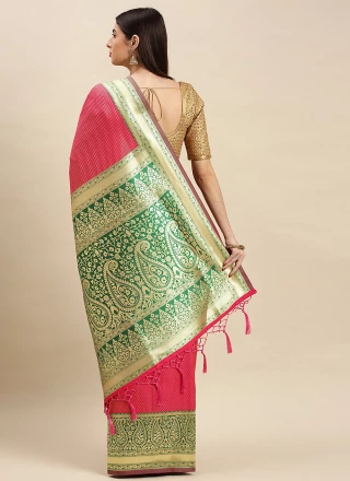 Banarasi Silk Designer Traditional Saree in Pink