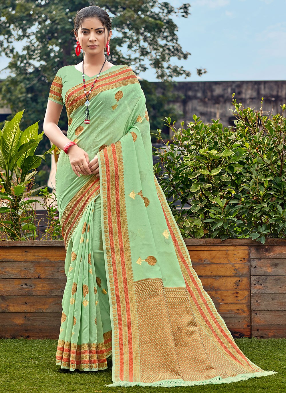 Banarasi Silk Embroidered Trendy Saree