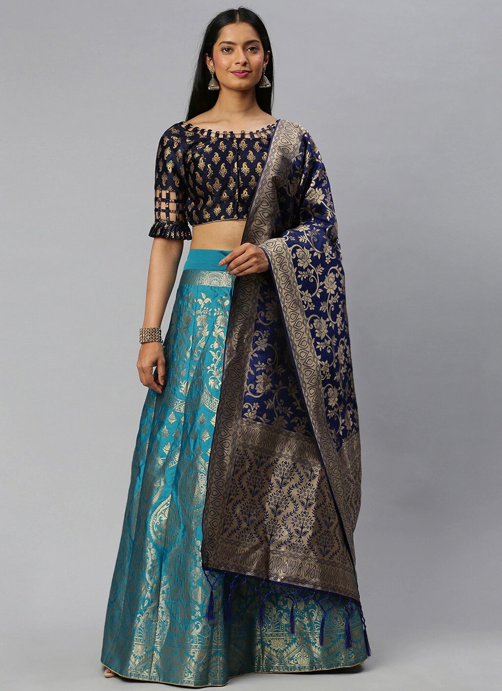 Shop Online Banarasi Silk Lehenga Choli : 171720 -