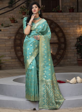 Banarasi Silk Weaving Silk Saree in Green