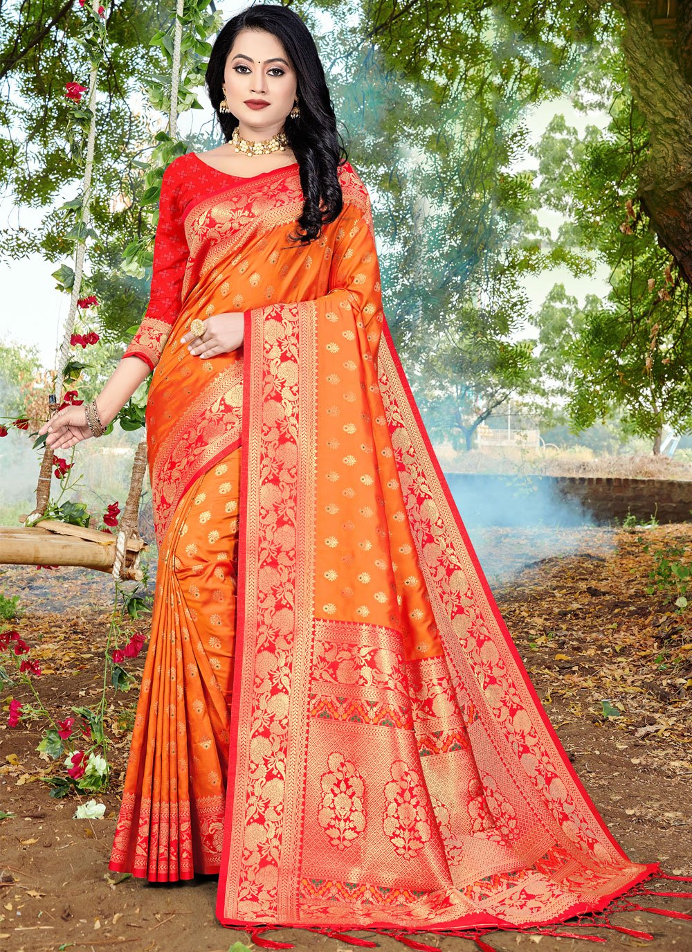 Banarasi Silk Weaving Traditional Designer Saree