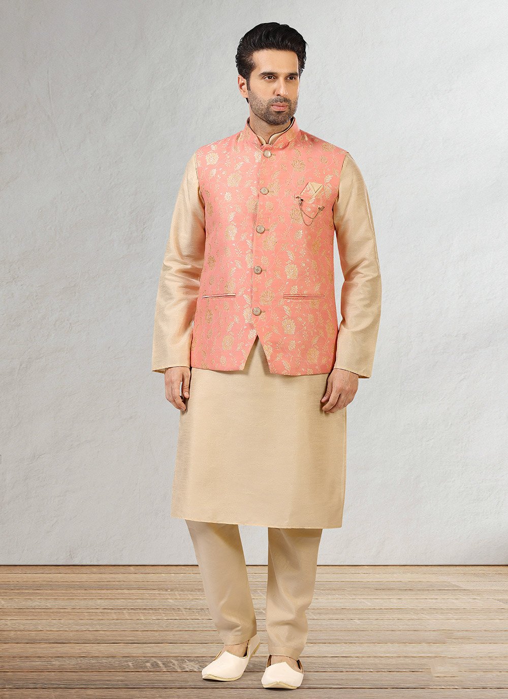 pakistani kurta pajama with coat