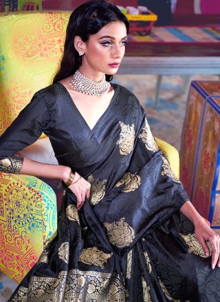 Black Color Traditional Saree