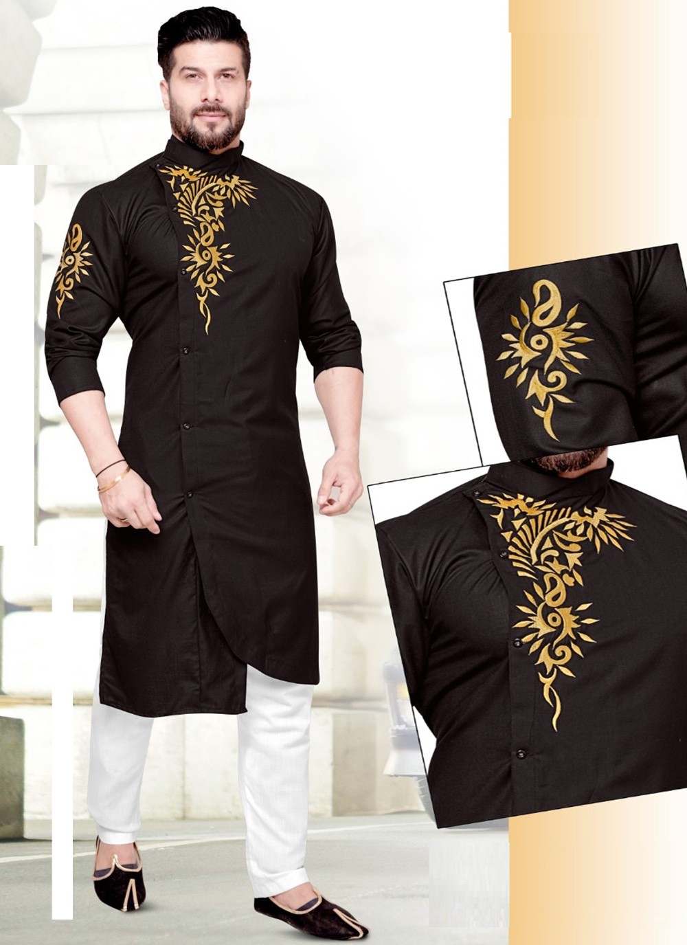 Buy Black Cotton Kurtas For Women at Best Price From Soch