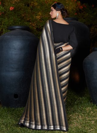 Black Designer Traditional Saree