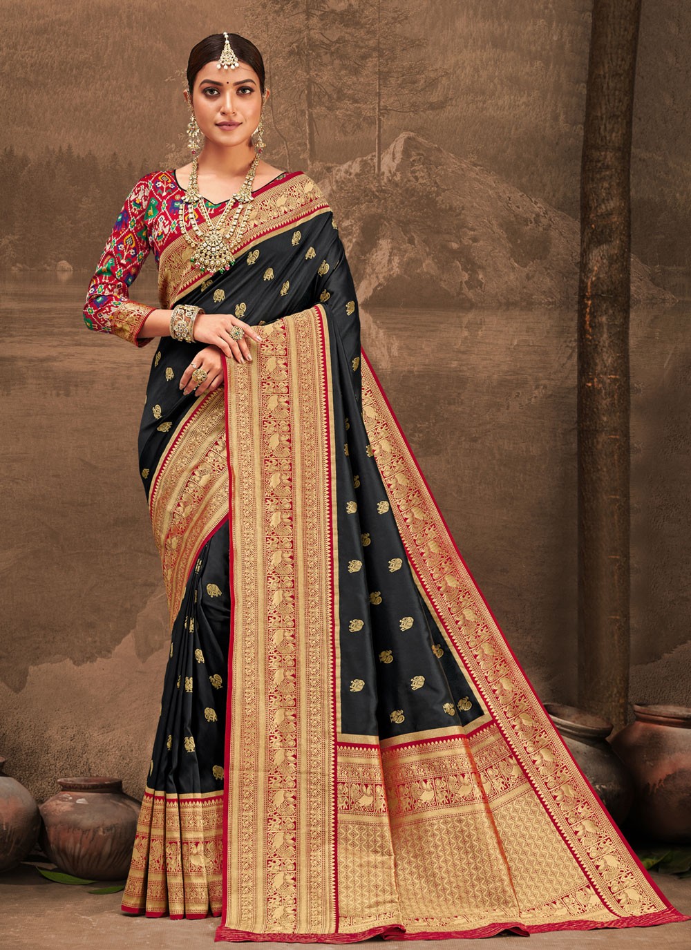 Buy Designer Black Sarees in USA, UK & Canada | Empress Clothing – Tagged 