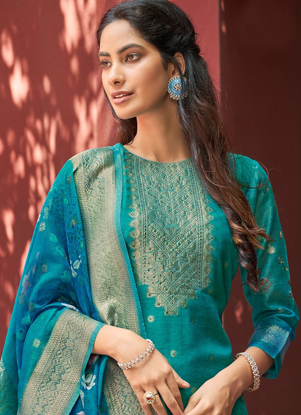 Buy Online Blue Color Pant Style Suit 199923