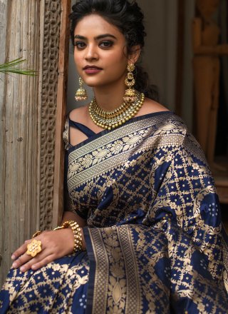 Blue Designer Traditional Saree