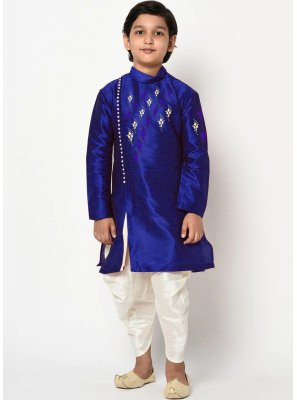 Blue Embroidered Angrakha