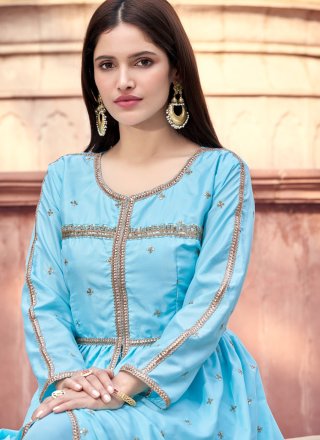 Blue Festival Designer Pakistani Salwar Suit