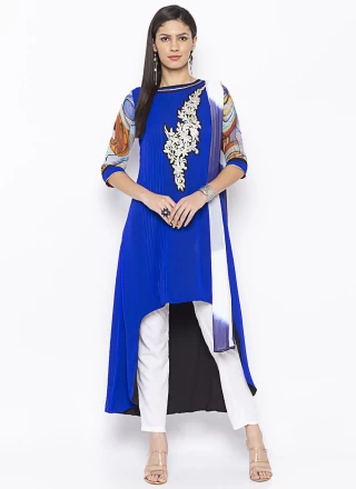 Blue Georgette Designer Salwar Kameez