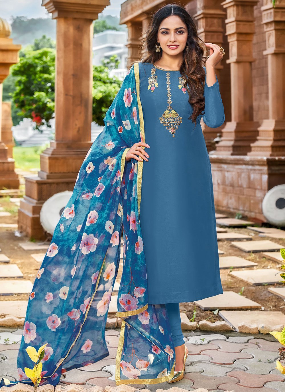 Buy Muslin Suits & Readymade Party Wear Suits Online - Apella