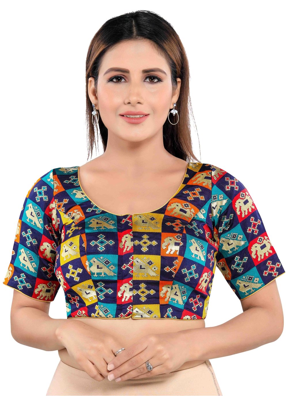 stylish patola blouse designs