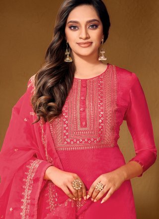 Cotton Lawn Hot Pink Designer Pakistani Salwar Suit