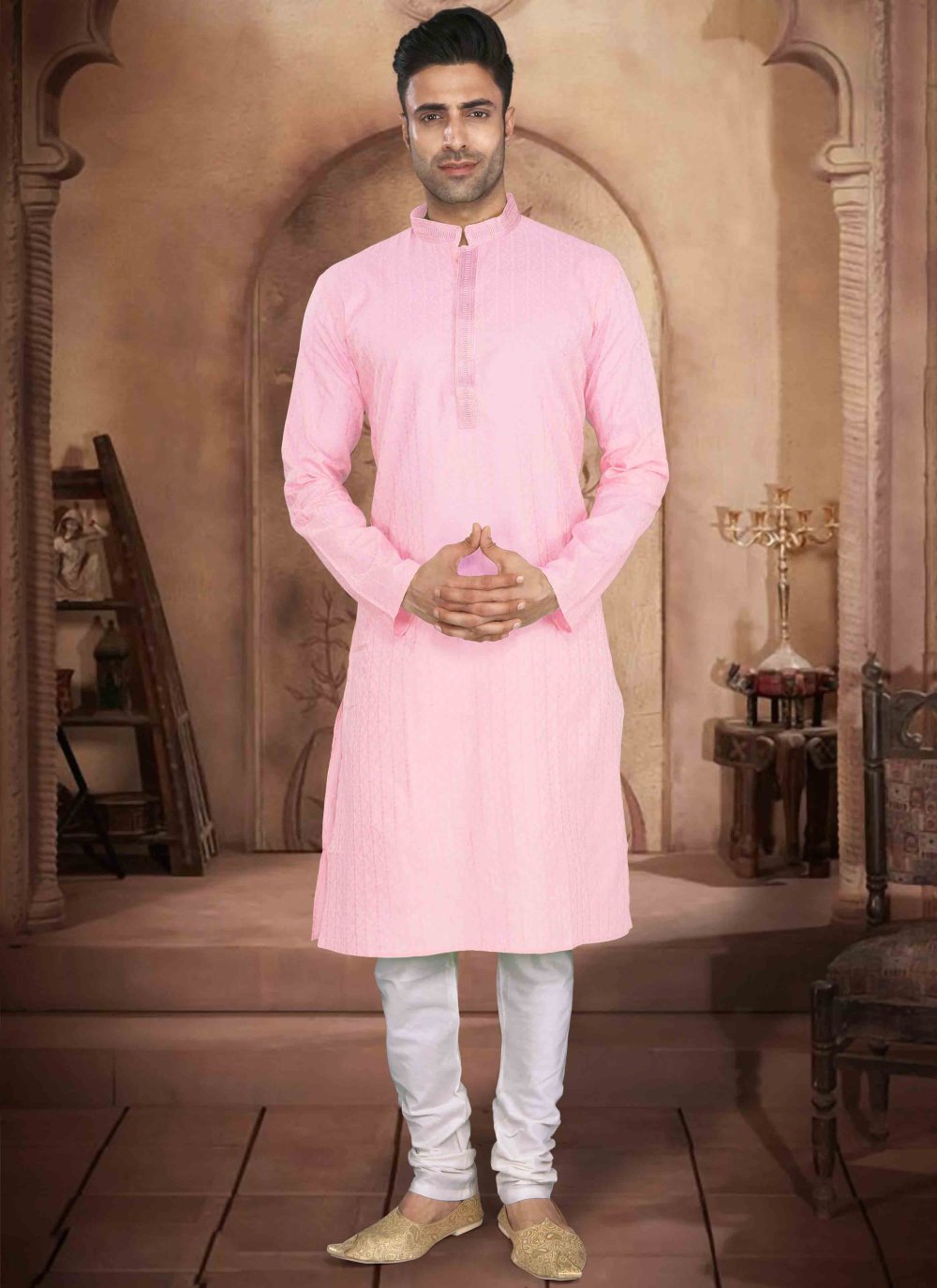 Baby pink shop colour kurta pajama