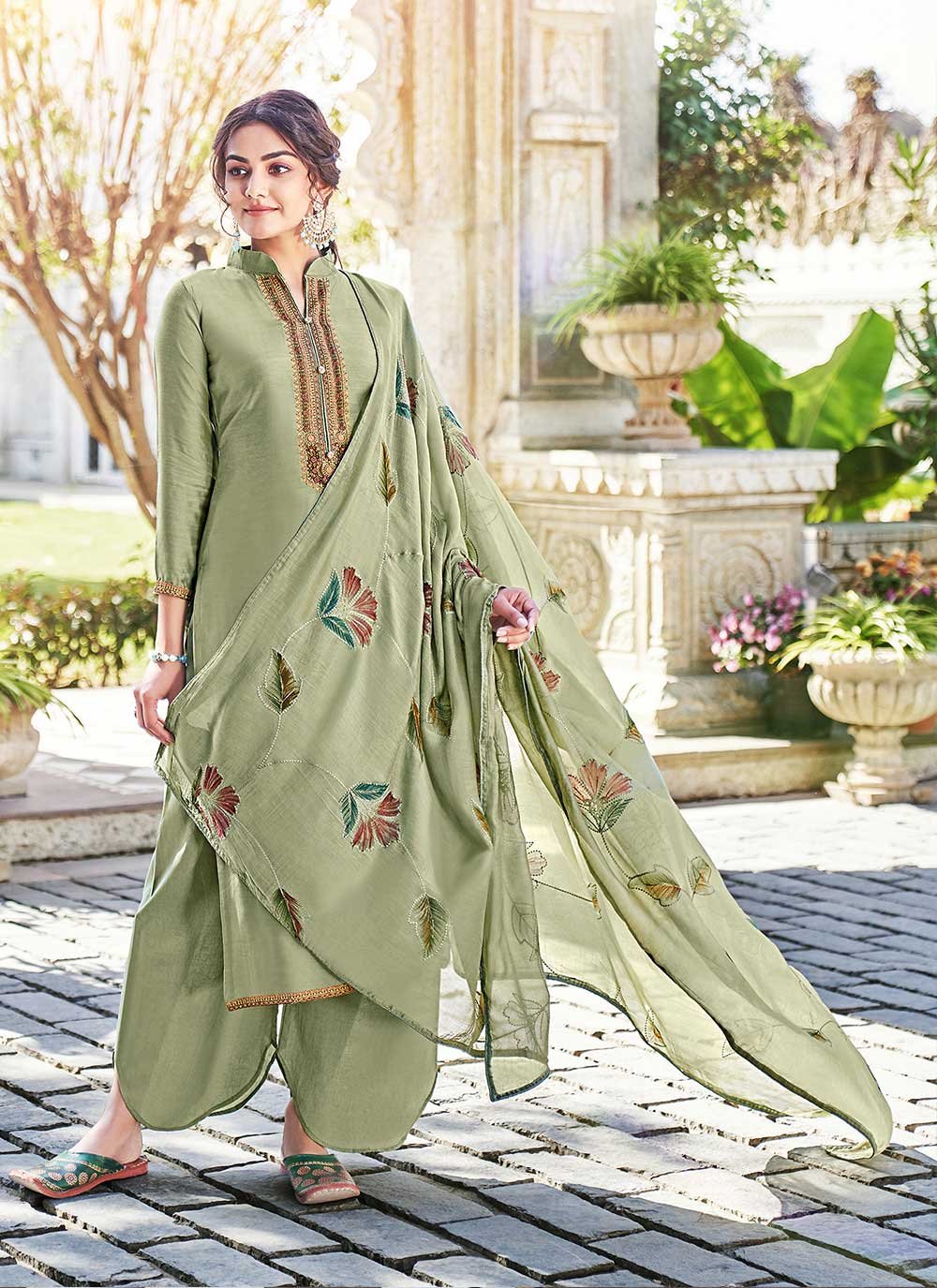 Cotton palazzo shop suits online