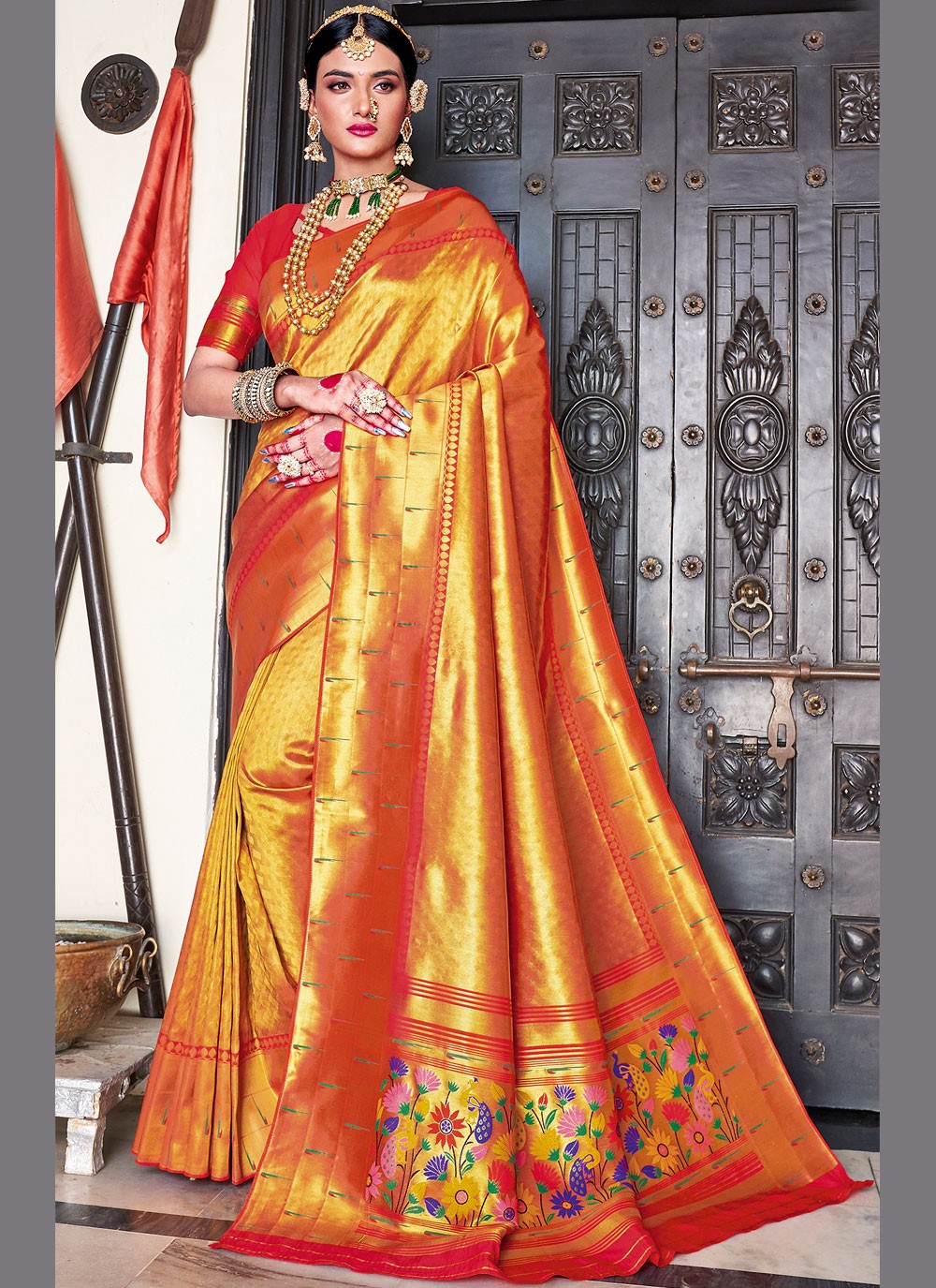 Designer Traditional Saree For Engagement