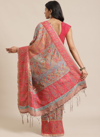 Designer Traditional Saree Weaving Silk in Multi Colour