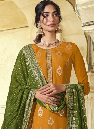 Embroidered Art Silk Designer Pakistani Suit