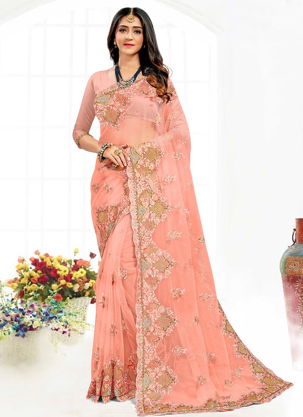 Embroidered Bollywood Saree