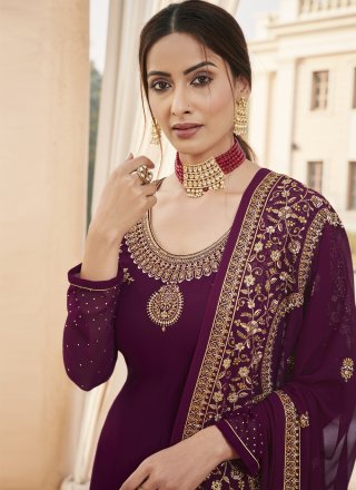 Embroidered Designer Straight Suit