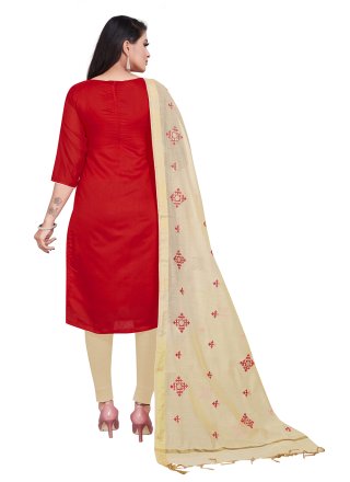 Embroidered Maroon Salwar Suit