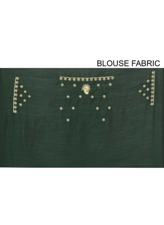 Embroidered Satin Silk Green Designer Traditional Saree