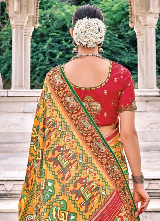 Embroidered Silk Multi Colour Classic Saree