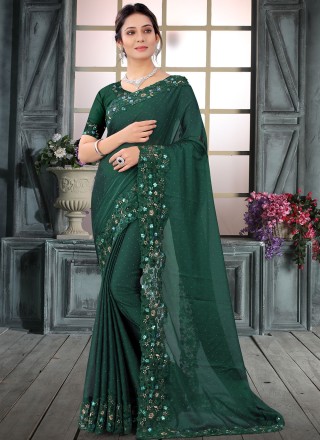 Embroidered Silk Traditional Saree