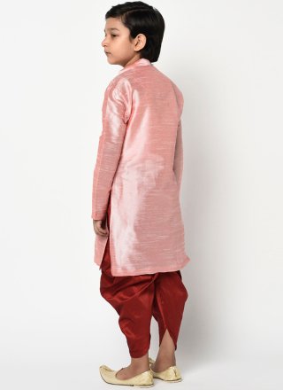 Embroidered Work Pink Angrakha