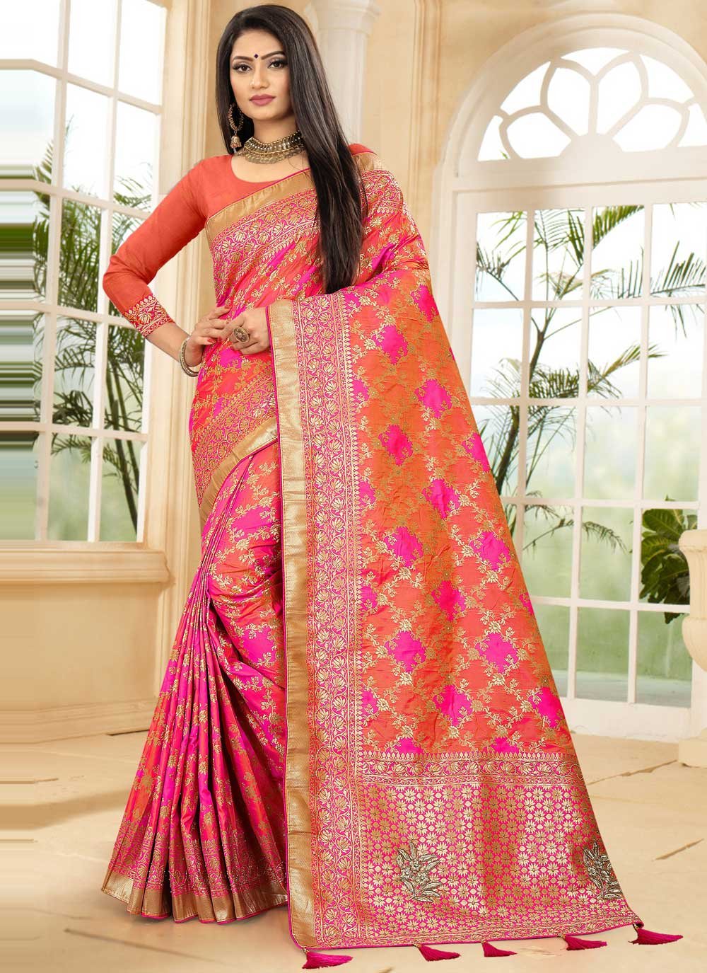 Buy New fancy Banarasi saree Online In India At Discounted Prices