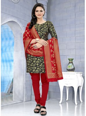 Fancy Fabric Churidar Suit