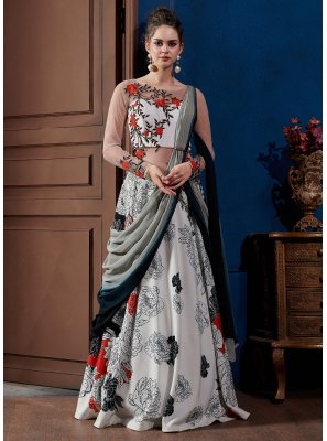 Fancy Fabric Embroidered Designer Gown