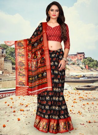 Fancy Fabric Printed Saree