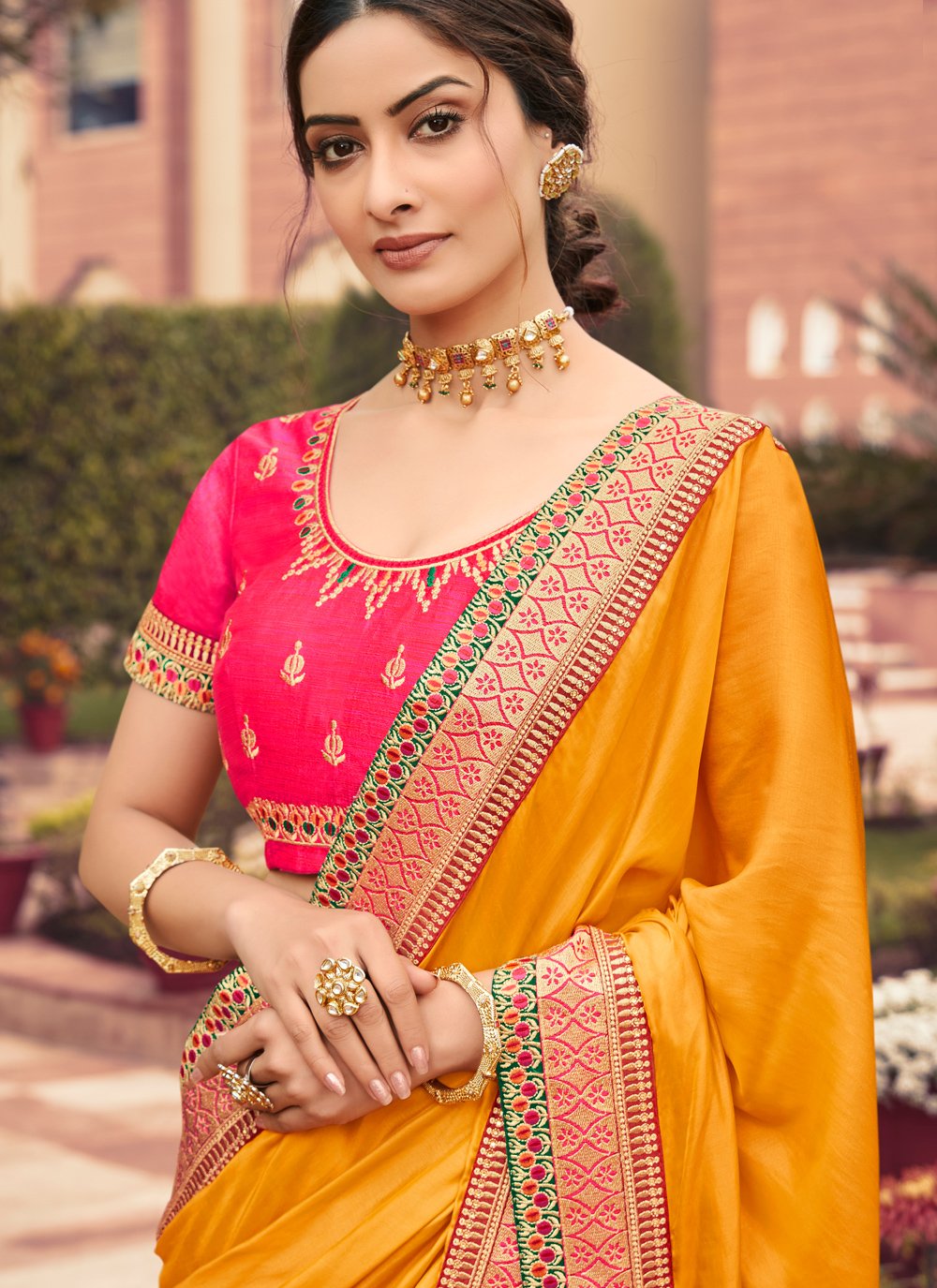 yellow traditional wear