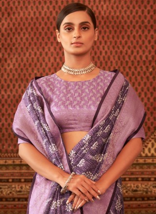 Fancy Purple Designer Traditional Saree